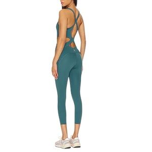 Free People Movement Back It Up One-piece Jumpsuit Pacific Green Size S
